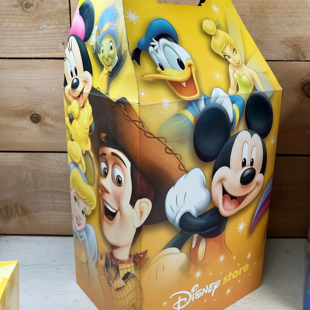 Vintage Disney Store Gift Box Set of 3 Mickey and Winnie the Pooh Collectable